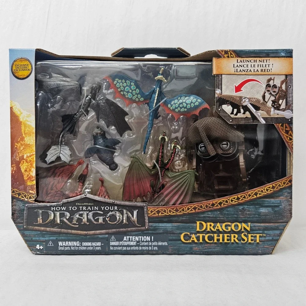 How to Train Your Dragon Catcher Set Toothless Deadly Nadder Spin Master NEW